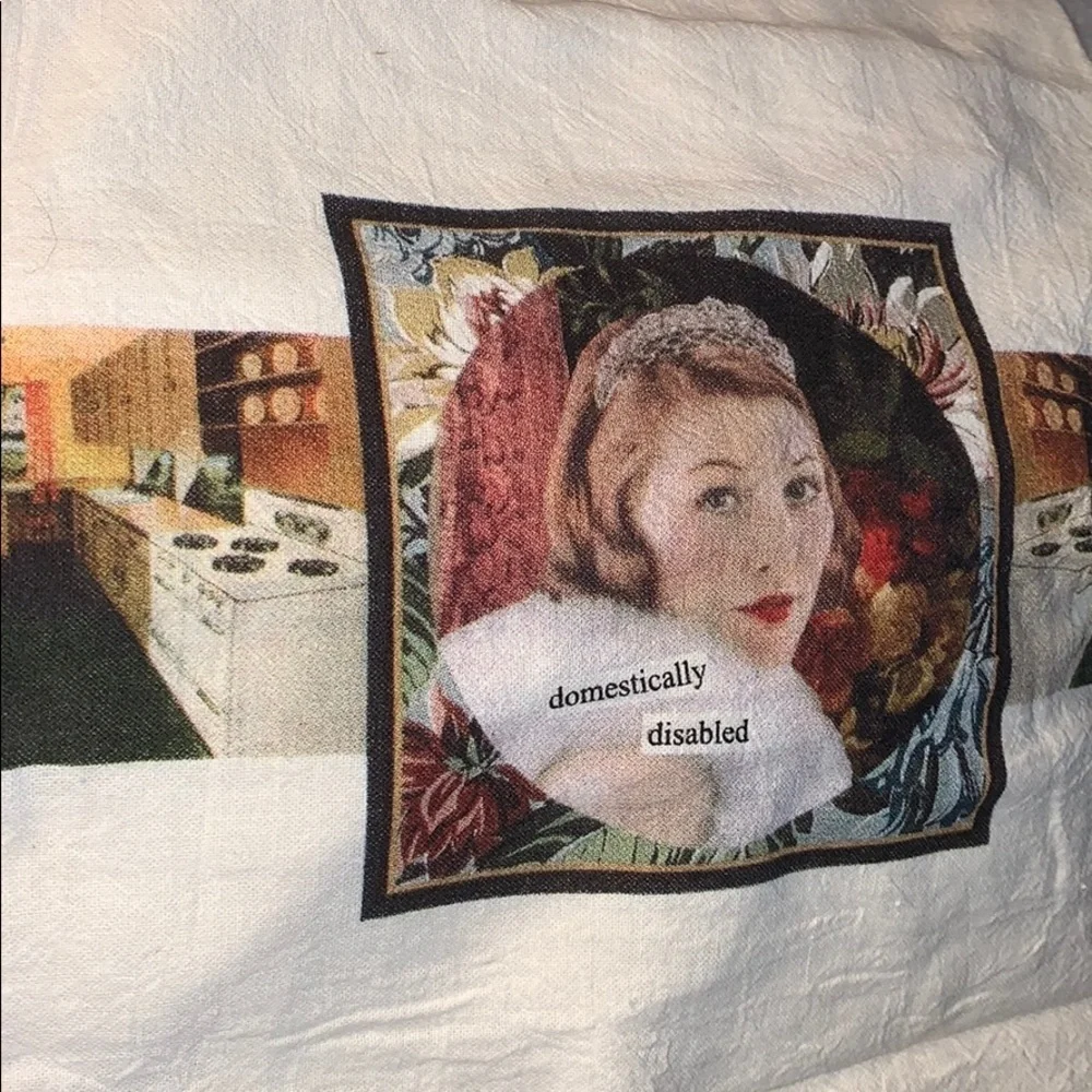 Anne Taintor “Domestically Disabled” Tea Towel